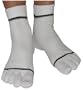 ToeSox Sport / Sandal Organic Cotton Toe Socks,White,Medium