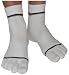 ToeSox Sport / Sandal Organic Cotton Toe Socks (Medium, White)