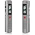 ESYNiC Full Steel 8GB Digital Voice Recorder - With MP3 Function and USB 2.0 High Speed Gray - Perfect for Recording Interviews and Meetings