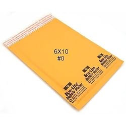 50 6x10 Bubble Mailer Self Sealing Shipping Envelope #0