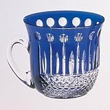 SET OF 4 24% CRYSTAL KING LOUIS COBALT PUNCH CUPS
