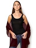 Azuri Silk Chiffon Wrap - 110 Colors, Burgundy