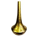 Hand Painted Vase With Long Neck - Gold