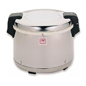 Rice Warmer, Electric, 30 Cup Capacity, 12 Hour Hold Time, Mirror Finish Stainless Steel Hinged