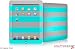 iPad Skin - Kearas Psycho Stripes Neon Teal and Gray - fits Apple iPad by WraptorSkinz