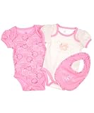 Apple Bottoms Candy Apples Bodysuits & Bib Set (Sizes 0M - 9M)