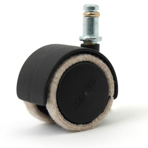 Anti-Scratch Feltac Dual-Wheel Friction Grip Casters with Fused Felt, Set of 4 On Sale