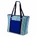 Picnic Time Tahoe Extra Large Insulated Cooler Tote (Blue Stripes)