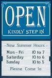 20x14 Open Closed sign with message board