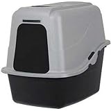 Petmate Hooded Litter Pan Set Large, Black/Gray