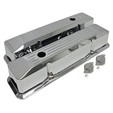 1958-86 CHEVY SMALL BLOCK 283-305-327-350 TALL CHROME ALUMINUM RECESSED VALVE COVERS... by CFR Performance
