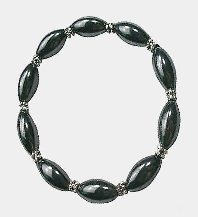 Women's Oval Beaded Hematite Magnetic Therapy Bracelet