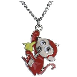 Banana Monkey Pendant Necklace