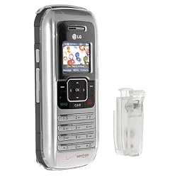 Brand New Verizon Lg Env Vx9900 Protective Snap on Crystal Clear Cover Case w/ belt clip