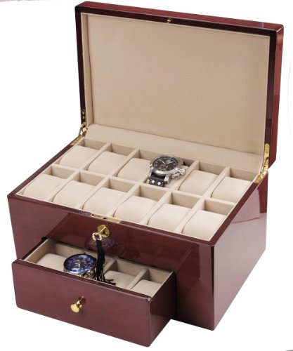 Auer Accessories Urania 920C Watch Box For 20 Watches Cherry