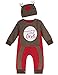 A&J Design Baby Boys' Christmas Fun Outfit Jumpsuit with Hat
