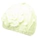New Handknit Beanie Skull Crochet Flower Knit Hat White