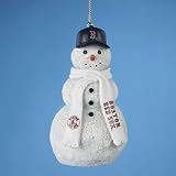 RESIN BOSTON RED SOX SNOWMAN ORNAMENT