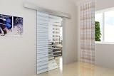 Glasschiebet�r Glast�r Schiebet�r 90x205 - Sicherheitsglas, teilsatiniert aus ESG