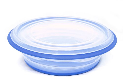 FoldTuk 6 Cup Round Collapsible Bakeware and Storage Container, Blue
