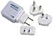 Amzer 7155 International Travel USB Power Adapter (White)