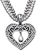 Western Bridal Pearl Drop Heart Necklace
