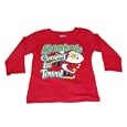RED Baby/Infant/Toddler/Kids Long Sleeve Christmas T-Shirt "Santa's Coming to Town"