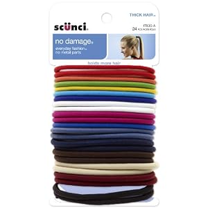 Scunci No Damage Thick Hair Elastics 24 pcs