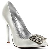 Women's Shoe Zenith Pump - Ivory Satin by Martinez Valero