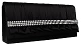 Produkt-Bild: Satin Clutch Abendtasche, schwarz