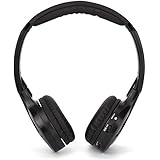 NAVISKAUTO(TM) Pack of 1 Universal 2 Channel Infrared Wireless Car IR Headphone Headset-Black