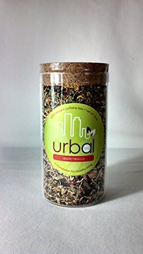 Apple Hibiscus Herbal Tea Glass jar with Cork lid