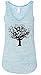 Yoga Clothing For You Ladies Black Tree of Life Flowy V-Neck Tank Top