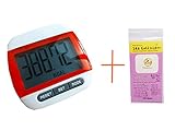 Mini LCD Walk / Run Pedometer Kilometer / Mile Distance Calorie Counter 5 colors for choose (01 Red)