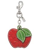 Coach Signature Patent Apple Key Chain Fob Charm 92349