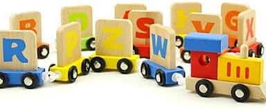 Beech Wood Alphabet Train Education Wooden Toy
