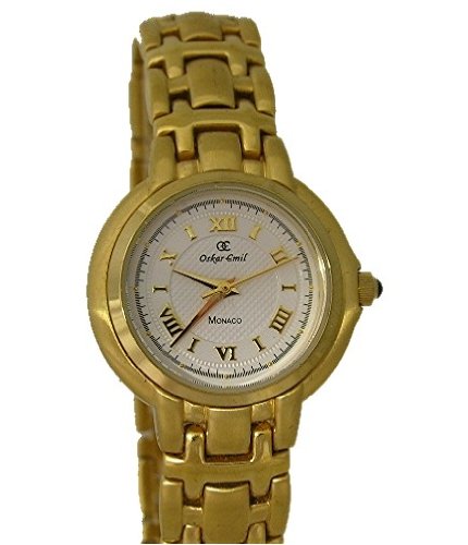 Oskar Emil Damen-Armbanduhr Analog Edelstahl gold monaco mop Preisvergleich
