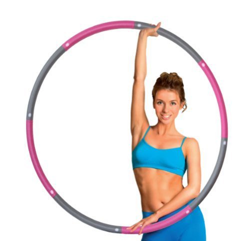 E-Joy Man Women Weighted Sports Massage Hula Hoop 2B 6IB for Weight Loss Fitness Exercise Hulalink Hula Hoop – Easy to Assemble/ Disassemble