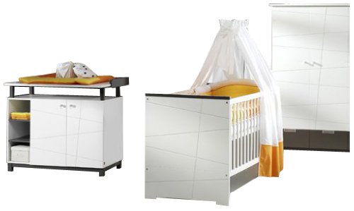 Schardt 08 981 34 02 - Kinderzimmer Mikado bestehend aus Kombi-Kinderbett, Umbauseiten, Wi Preisvergleich