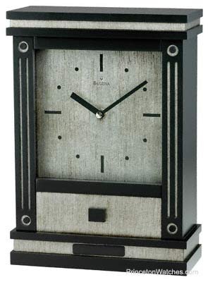Bulova Lyondel Mantel Clock - Wood Case - Satin Black Finish