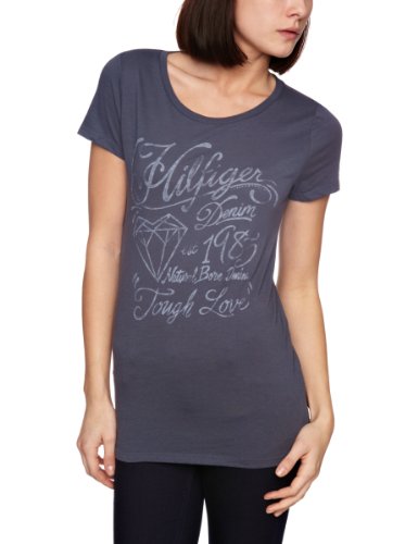 Hilfiger Denim Damen Lala cn tee s/s 1657609757, Gr. SM (S/P) (OMBRE BLUE 490) Preisvergleich