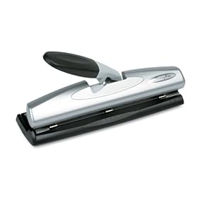 Swingline 74026 12-Sheet light touch desktop 2-3 hole punch, 9 32 diameter hole, black... by Swingline