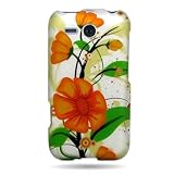 WIRELESS CENTRAL Brand Hard Snap-on Shield With ORAGNE FLOWER Design Facepl ....