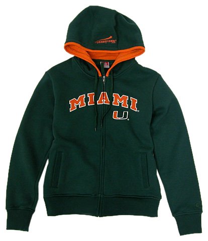 Buy Miami Florida Hurricanes Ladies Aerial Full Zip Fleece Hoodie by Colosseum Athletics