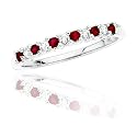 10k White or Yellow Gold Ruby and Diamond Ring