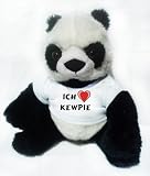 Plüscher Panda mit Ich liebe Kewpie