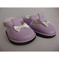 A Pair of Purple Dress Shoes with White Bow Made to Fit the 18 Inch Doll Like the American Girl Doll Series