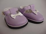 A Pair of Purple Dress Shoes with White Bow Made to Fit the 18 Inch Doll Like the American Girl Doll Series
