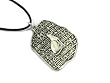 Egyptian Goddess Bastet Pewter Pendant on Cord Necklace, The Egyptian Collection