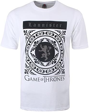 Game of Thrones Men's Lannister Crest GoT T-shirt White
